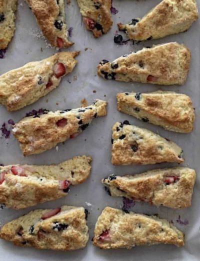 gluten free scones with berries