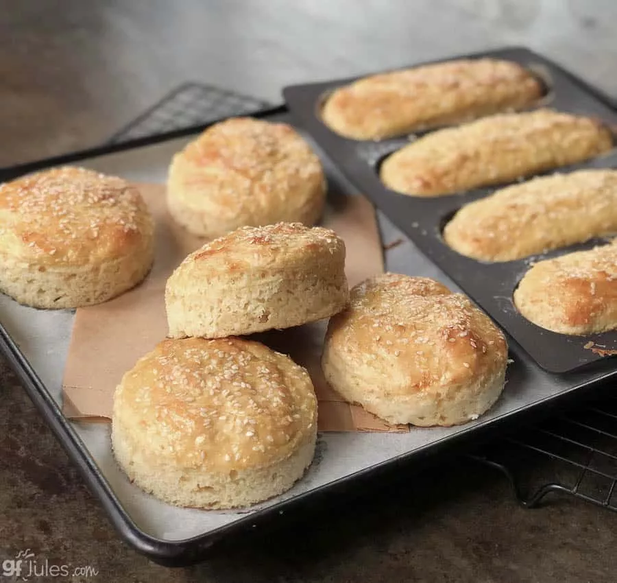 gluten free hamburger buns side view