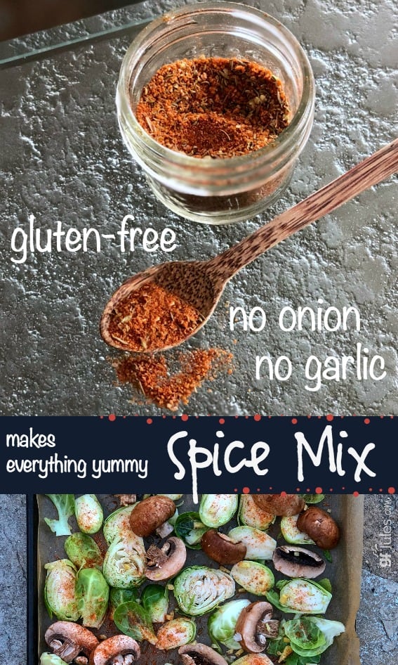 Makes Everything Yummy Gluten Free Spice Mix with no onion and no garlic gfJules