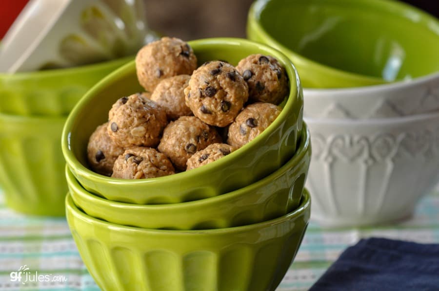 gluten free protein bites in bowls Gluten free recipes gfJules