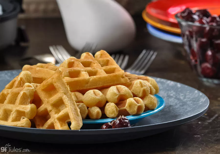 gluten free belgian waffles with cherries CU