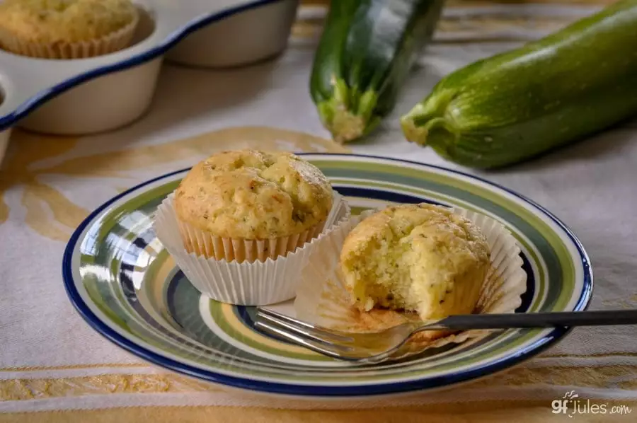 gluten free zucchini lemon muffin bite