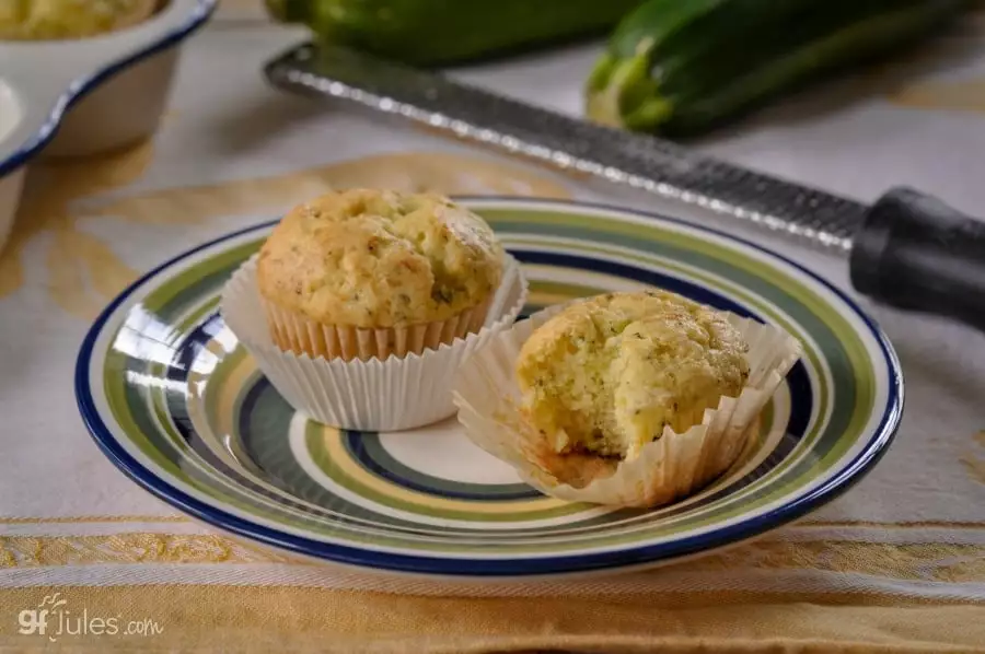 gluten free zucchini lemon muffins with zester