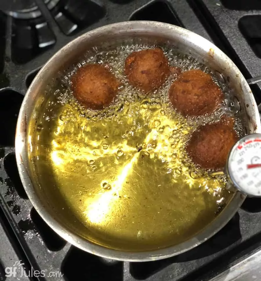 gluten free donut holes frying