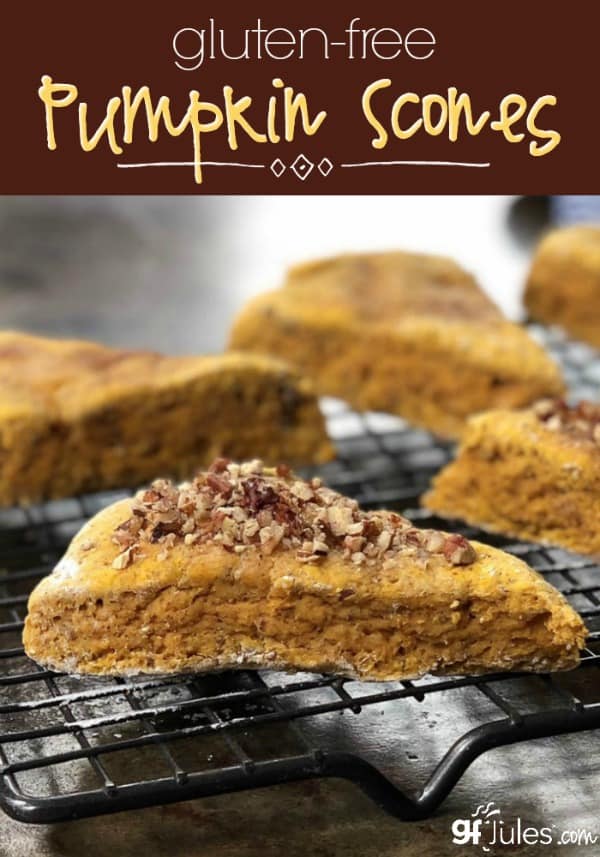 Gluten Free Pumpkin Scones - full of flavor, not gritty or crumbly! gfJules