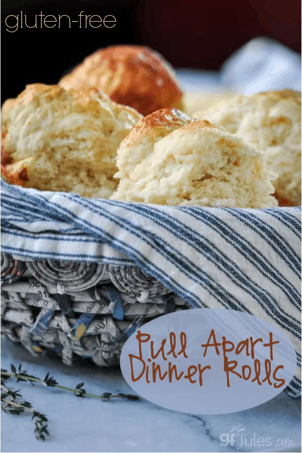 Gluten Free Pull Apart Dinner Rolls - soft and springy rolls that stay fresh for days. A delicious addition to any table! (Gluten-Free & Dairy-Free with vegan sub)