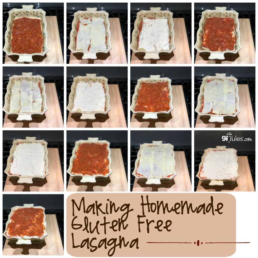 Steps to make homemade gluten free lasagna gfJules