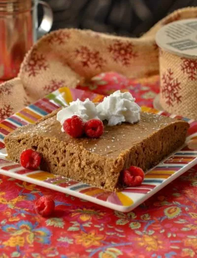 gluten free gingerbread with powdered sugar