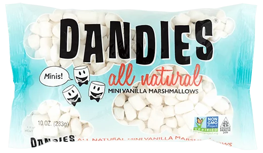 Dandies - Minis - Vegan Marshmallows, Vanilla, 10 Ounce (Pack of 2)