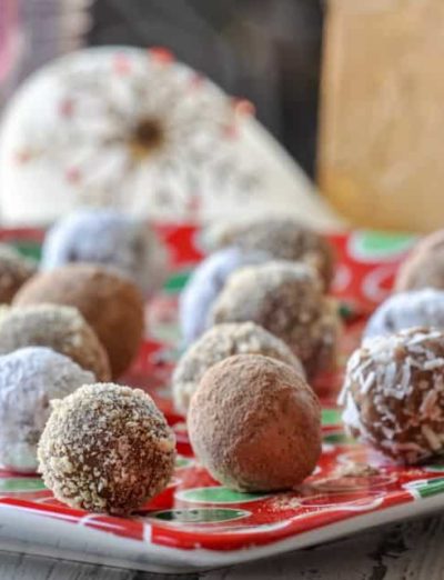 Holiday Gluten Free Rum Ball Tray