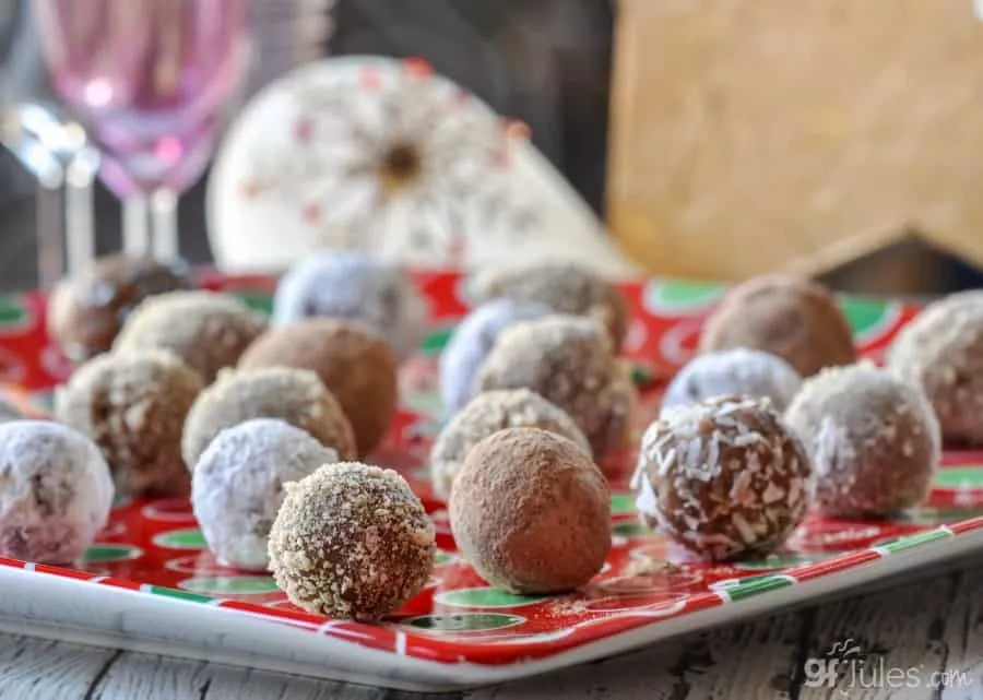 Holiday Gluten Free Rum Ball Tray