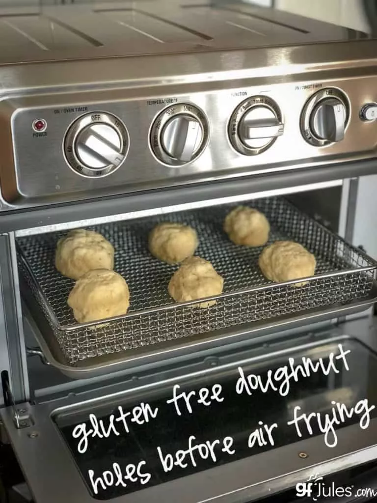 gluten free doughnut holes before air frying