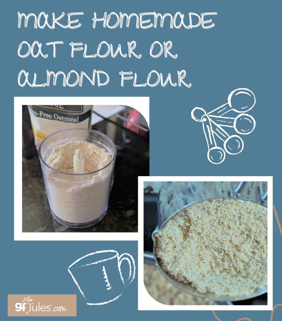 Make Homemade Oat Flour or Almond Flour -- the easy and economical way to make these gluten free flours yourself | gfJules