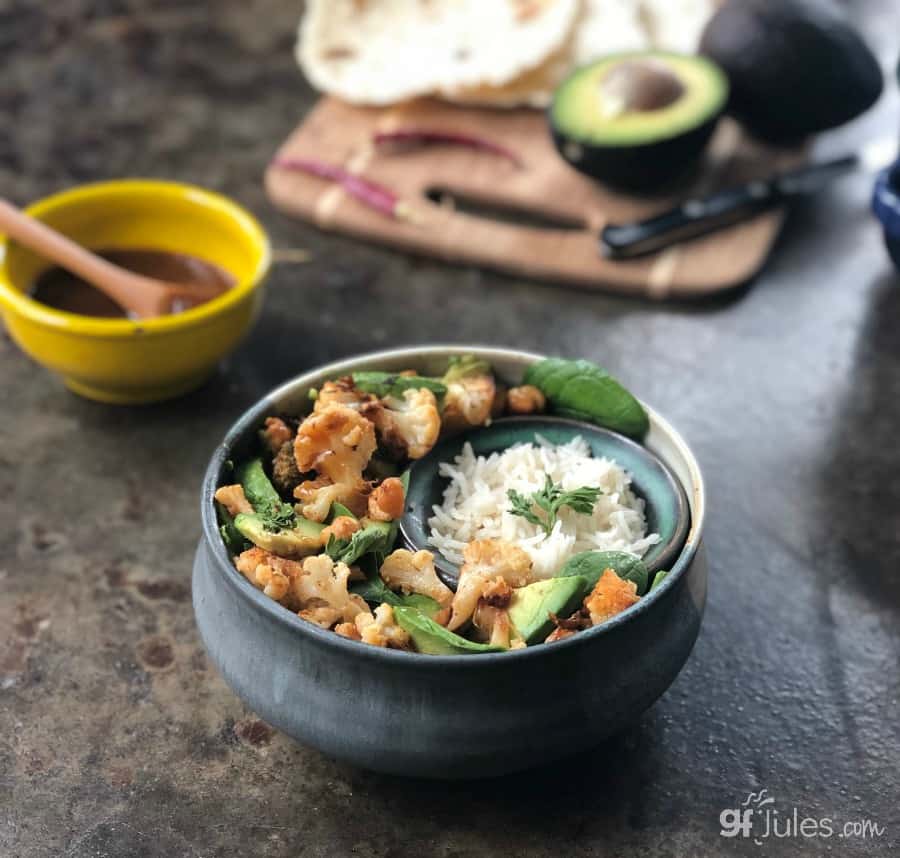 gluten free buddha bowl with avo