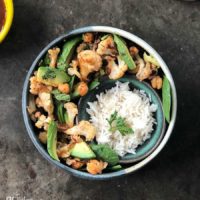 gluten free buddha bowl with rice