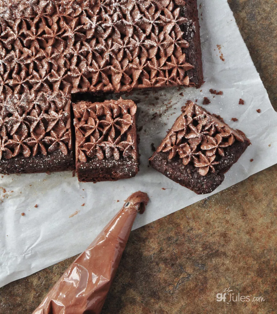 frosted gluten free brownies