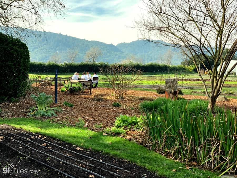 French Laundry Chefs in garden gfJules