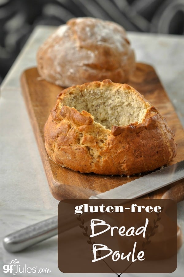 Gluten free Bread Boule on board gfJules