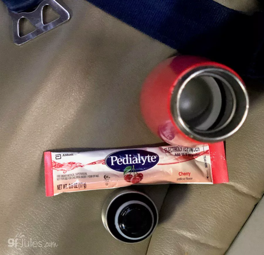 Pedialyte electrolytes for air travel gfJules