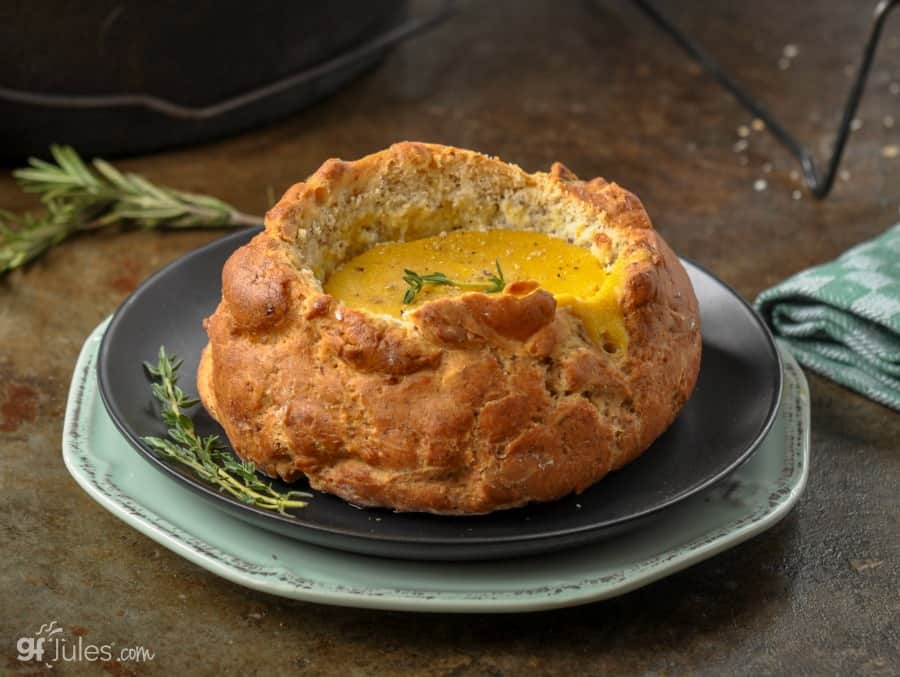 gluten free bread boule with soup CU