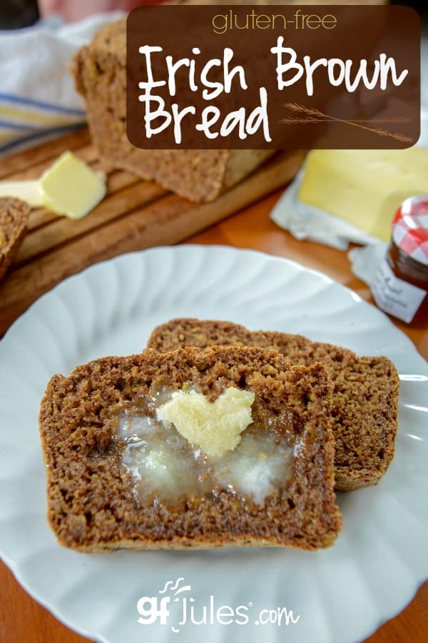 Gluten Free Irish Brown Bread Recipe - traditional whole grain seed bread made gluten free! | gfJules