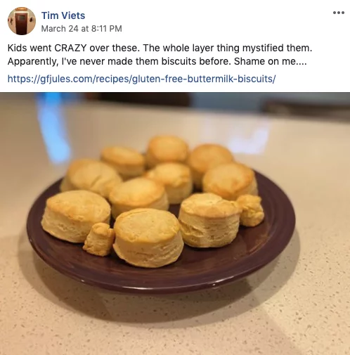 customer photo gluten free biscuits