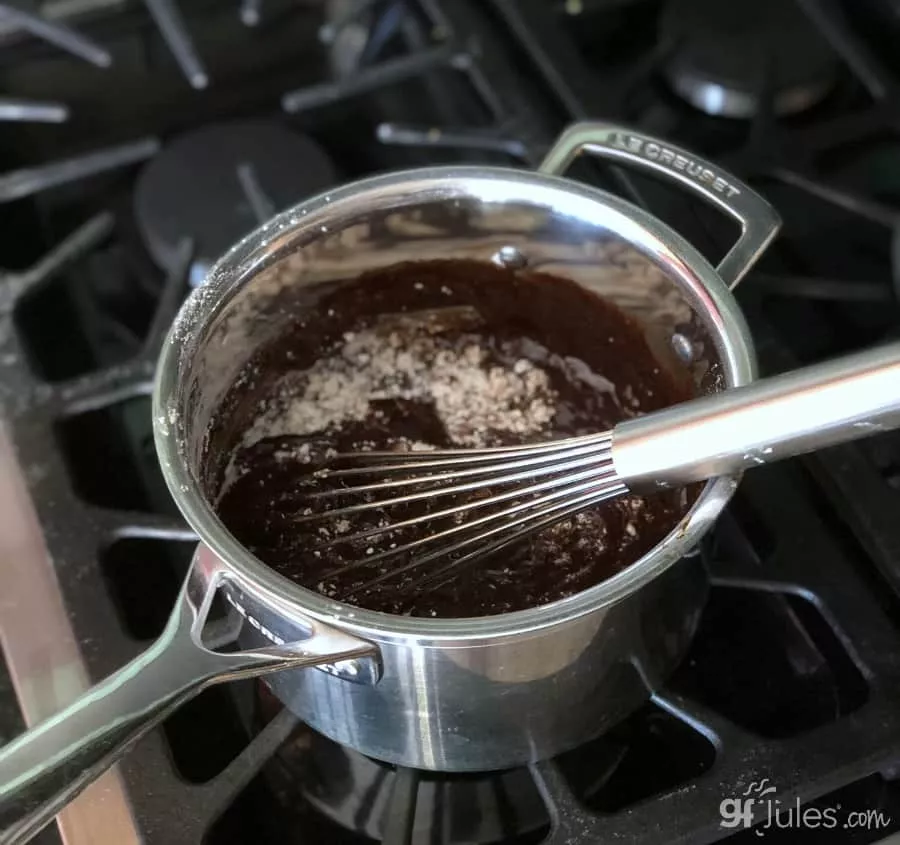 one pot gluten free brownie batter gfJules