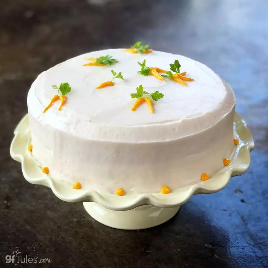 gluten free carrot cake with mini carrots