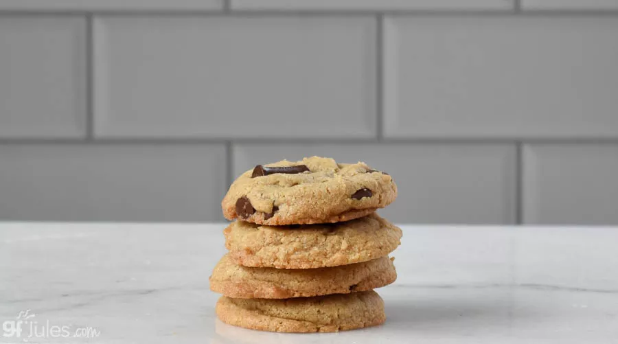 gluten free chocolate chip cookie stack _ gfJules