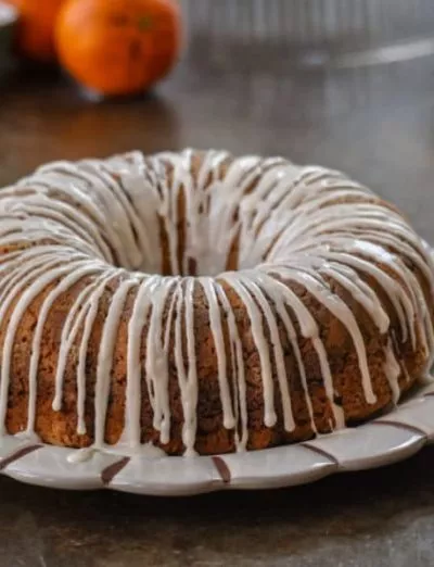 gluten free coffee cake pound cake glazed