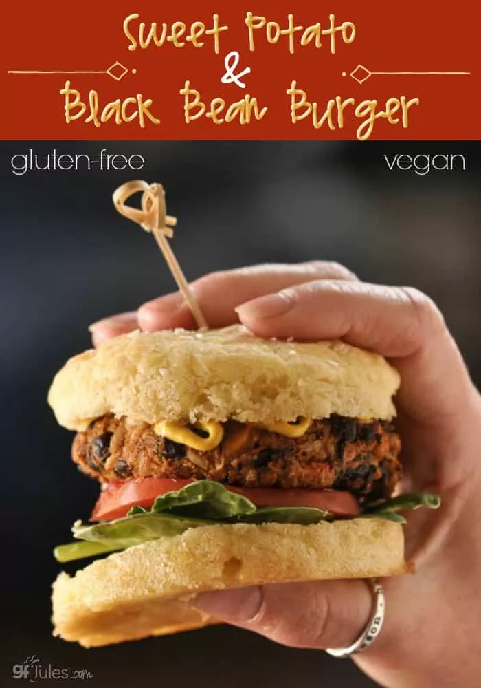 Gluten Free Sweet Potato and Black Bean Burgers _ gfJules #glutenfree #vegan #veggieburger