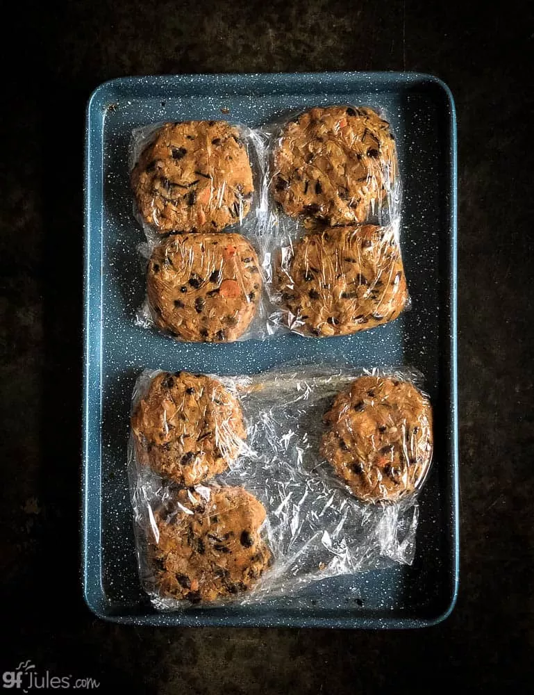 gluten free sweet potato black bean veggie burgers wrapped