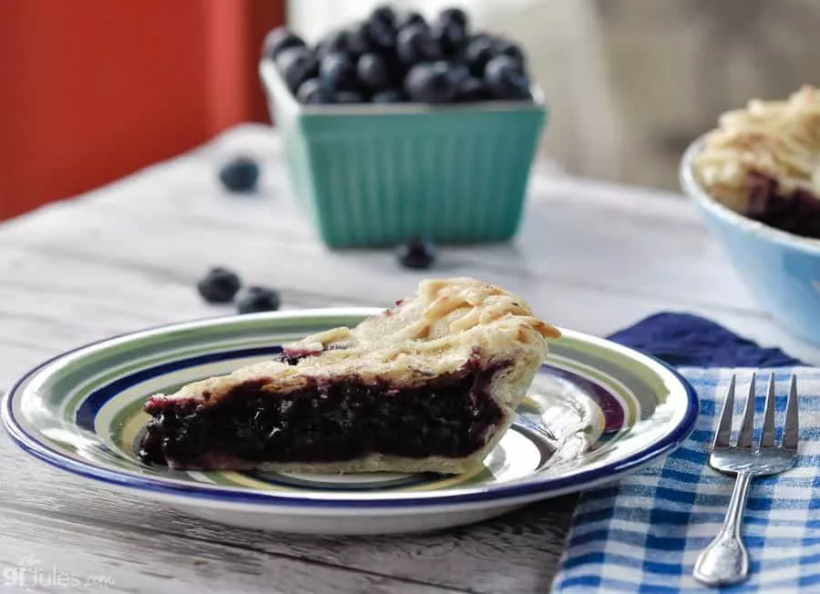 gfJules gluten free blueberry pie slice