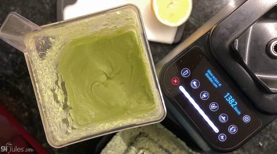 gluten free pesto in Blendtec 2