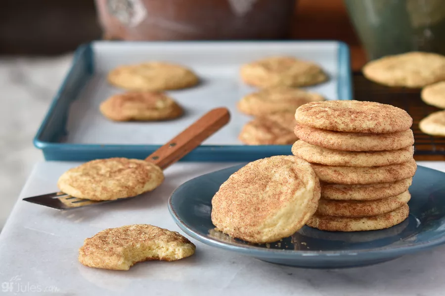 gluten free snickerdoodles on plate | gfJules