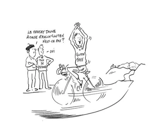 Tour de France Gluten-Free Cartoon