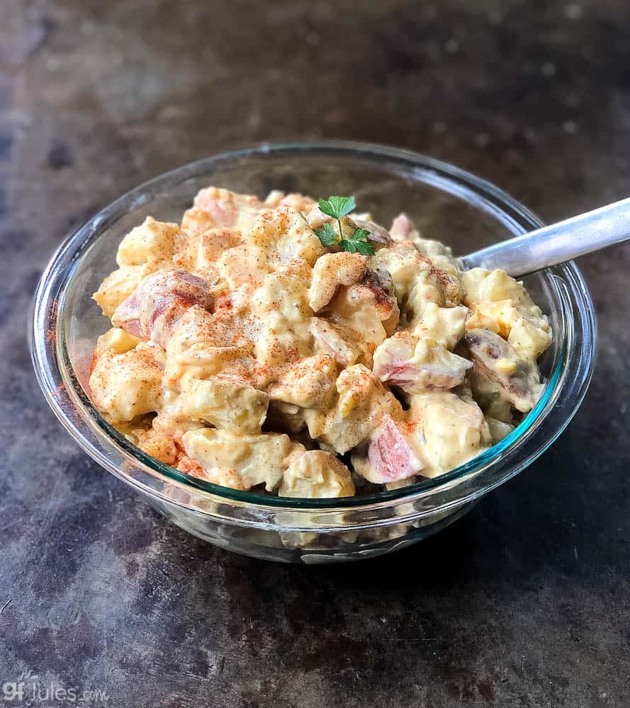 gluten free vegan potato salad bowl_