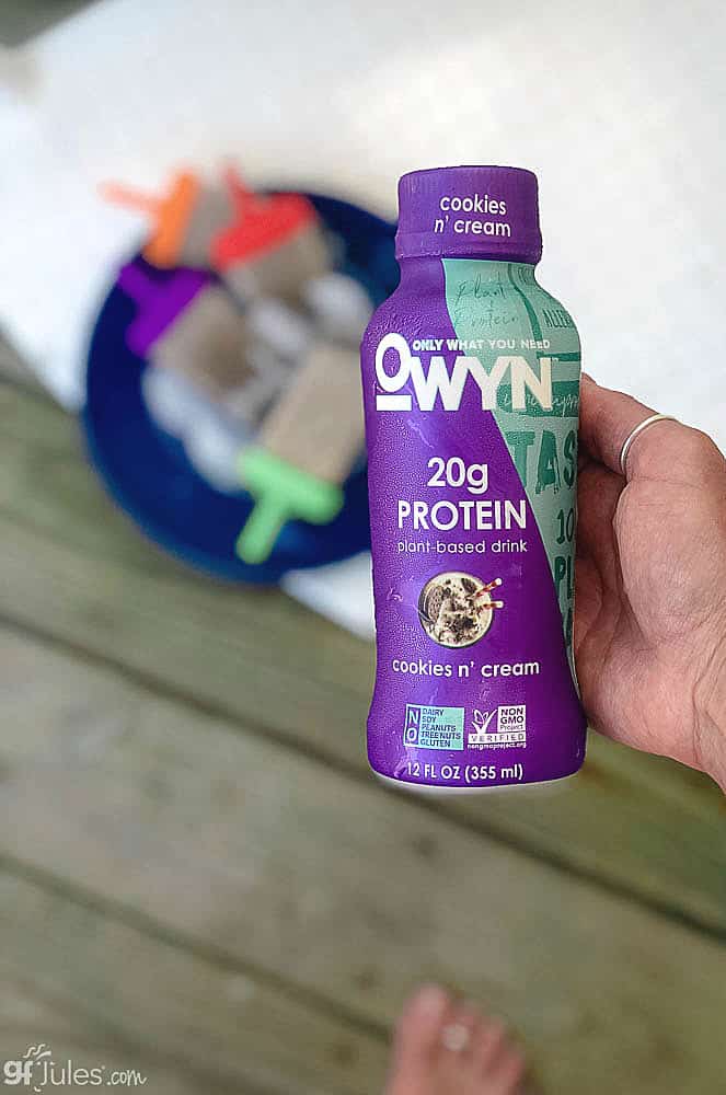 vegan protein popsicles with OWYN