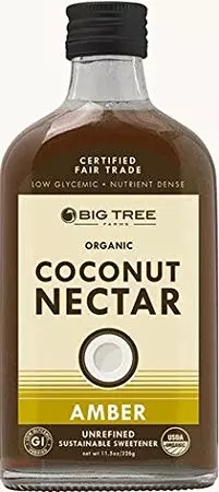 Big Tree Organic Coconut Nectar - Unrefined Sweetener 11.5oz Bottle (Pack of 2) Select Flavor Below (Amber)