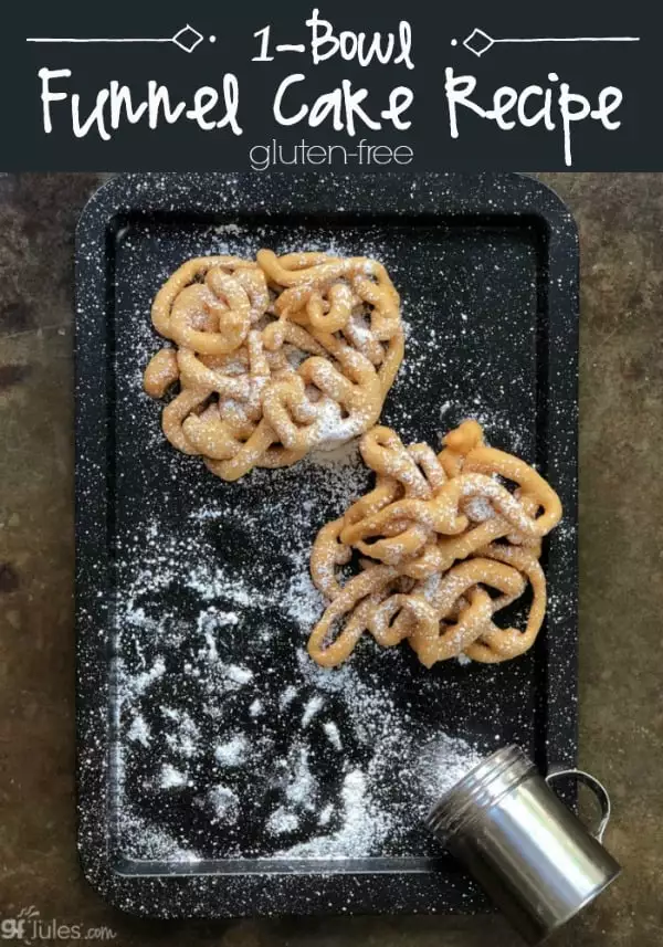 Gluten Free Funnel Cake Recipe - one bowl makes light & fluffy state fair treats! gfJules