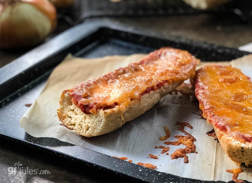 gluten free french bread pizzas cropped