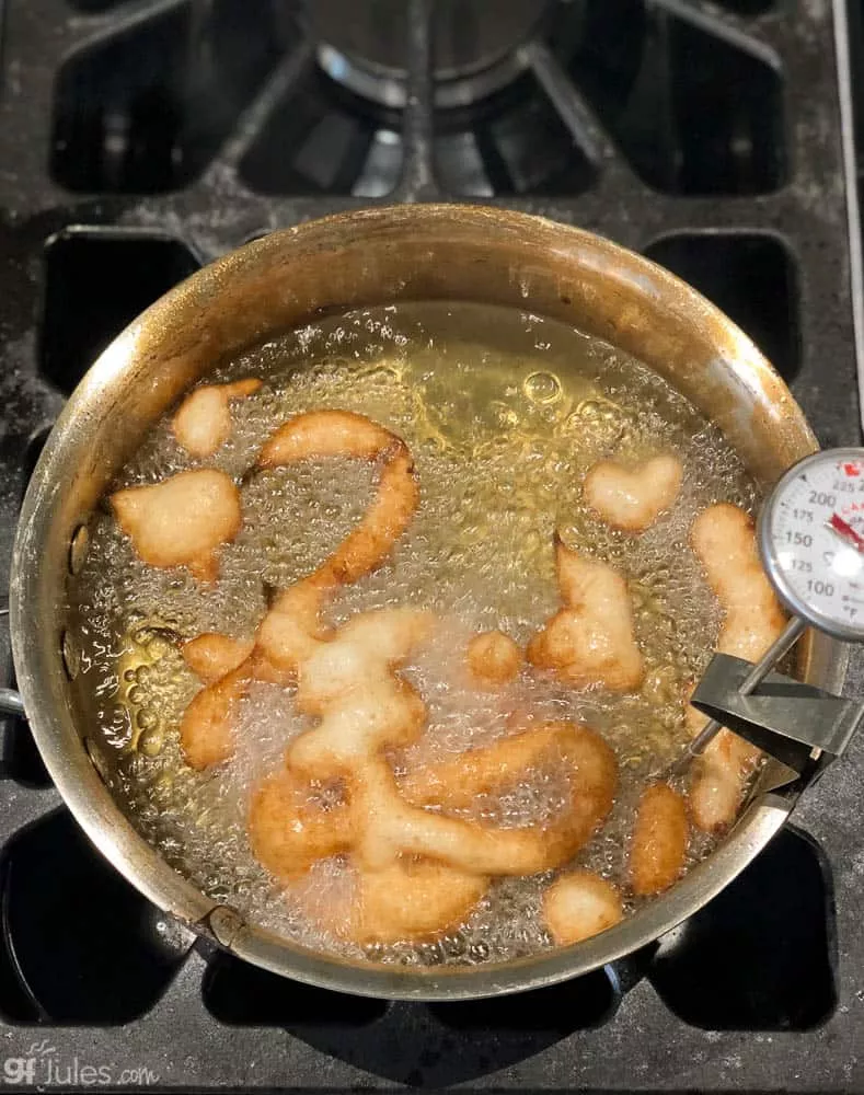 gluten free funnel cakes boiling