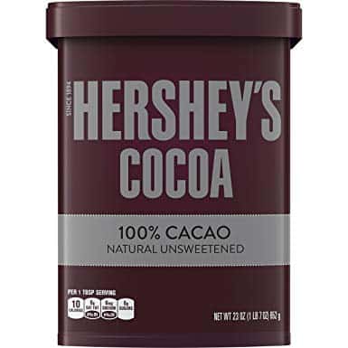 HERSHEY'S Natural Unsweetened 100% Hot Cocoa, Baking, 23 Ounce Can
