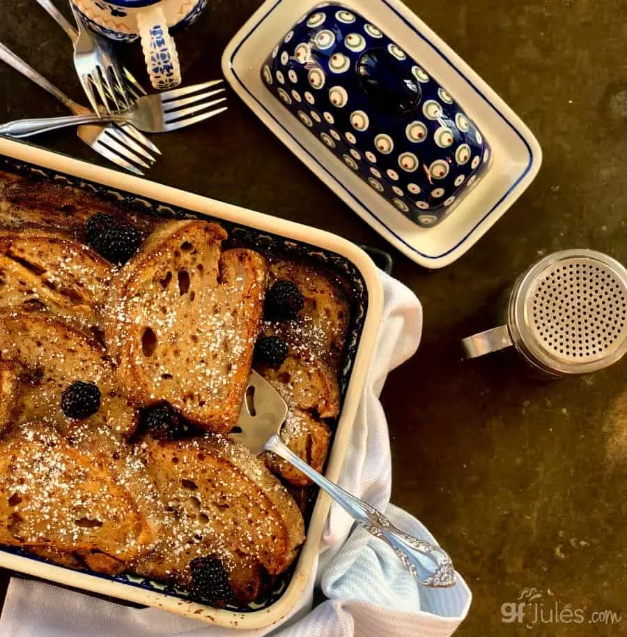 French Toast Casserole with homemade Gluten Free Sourdough