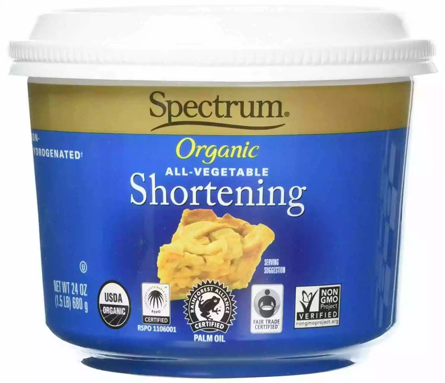 Spectrum Naturals Organic Shortening, All Vegetable, 24 oz