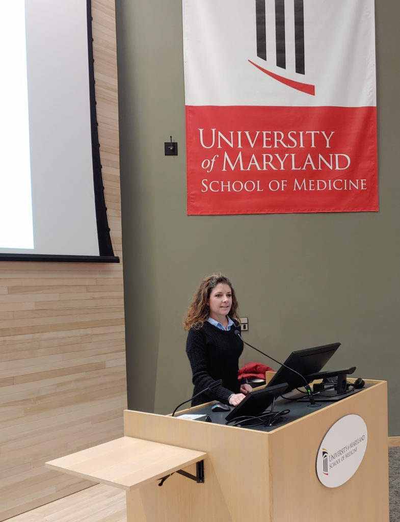 Jules Shepard at University of Maryland Medical School 2020