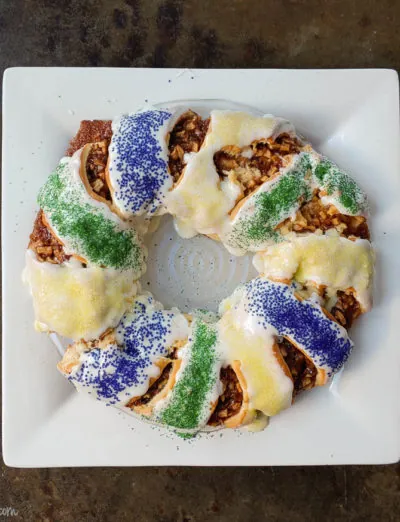 gfJules gluten free king cake overhead