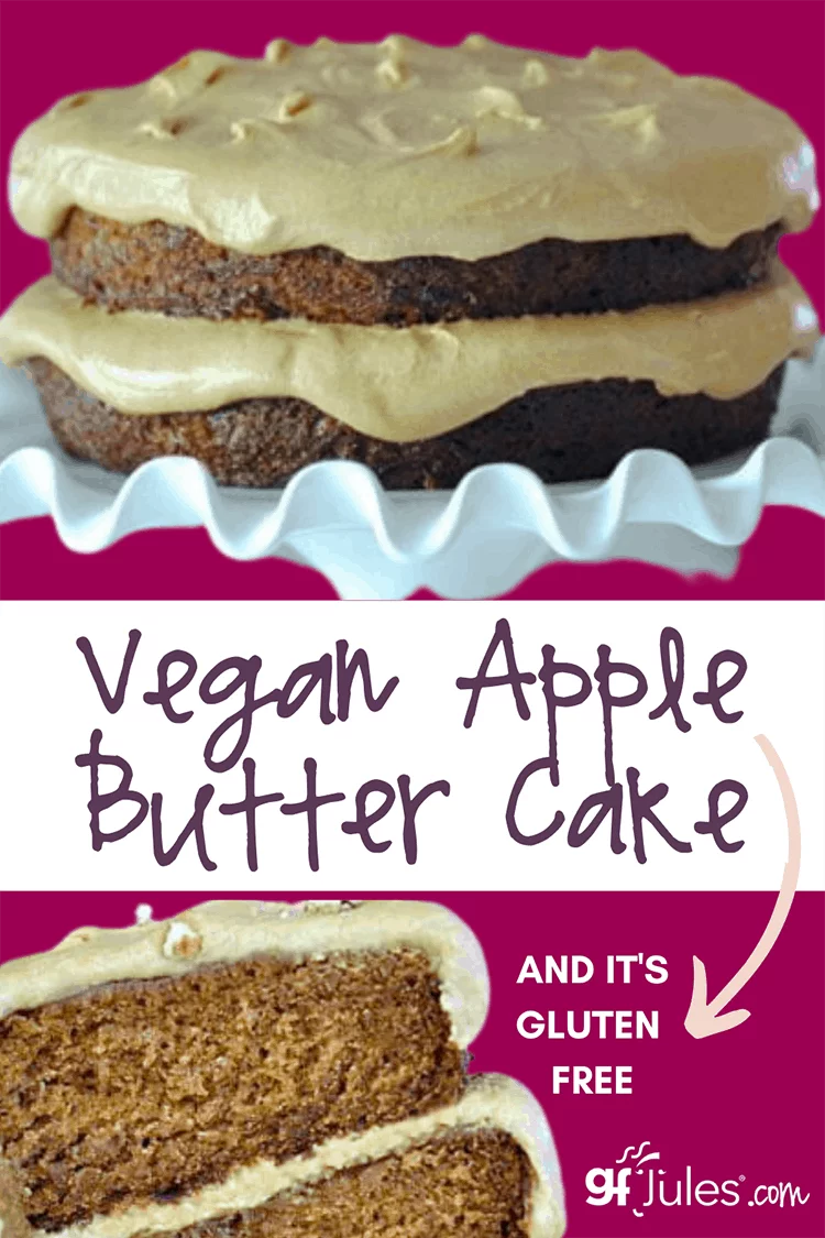 Vegan Apple Butter Cake with Buttered Caramel Frosting