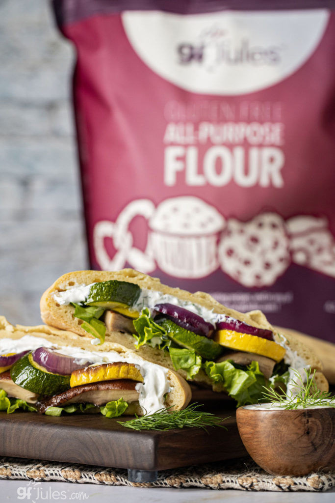 Gluten Free Pita made with gfJules Flour; Photograph by: R.Mora Photography.
