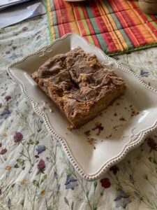 Jules GF rhubarb coffee cake